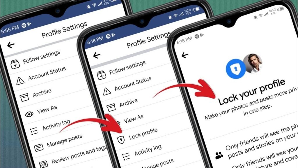 Facebook Lock Profile is Not Showing